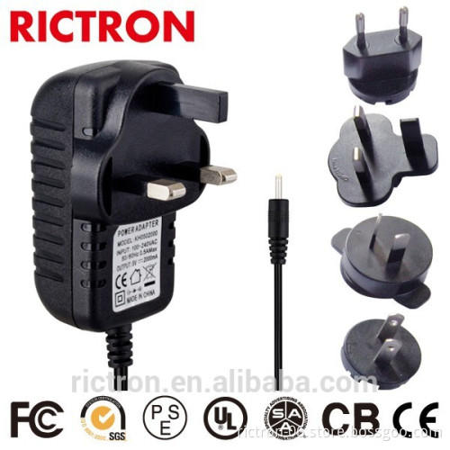Power adapter DC 12V 1A /5V 2.5A adapter power supply with CE,FCC, GS ,SAA, UL, SPE Certificates made in China